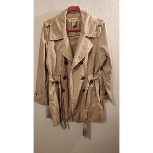 Jones New York -Women's Size XL Trench Coat -Beige Pre Owned‎